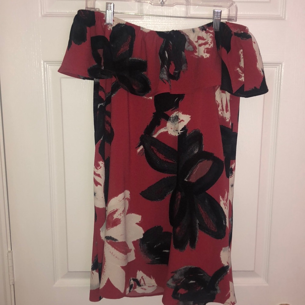 Off the shoulder shift dress